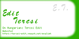 edit tercsi business card